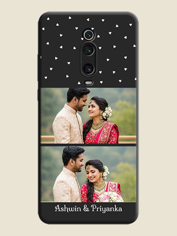 Custom Miniature Love Symbols with Name on Space Black Custom Soft Matte Back Cover - Redmi K20