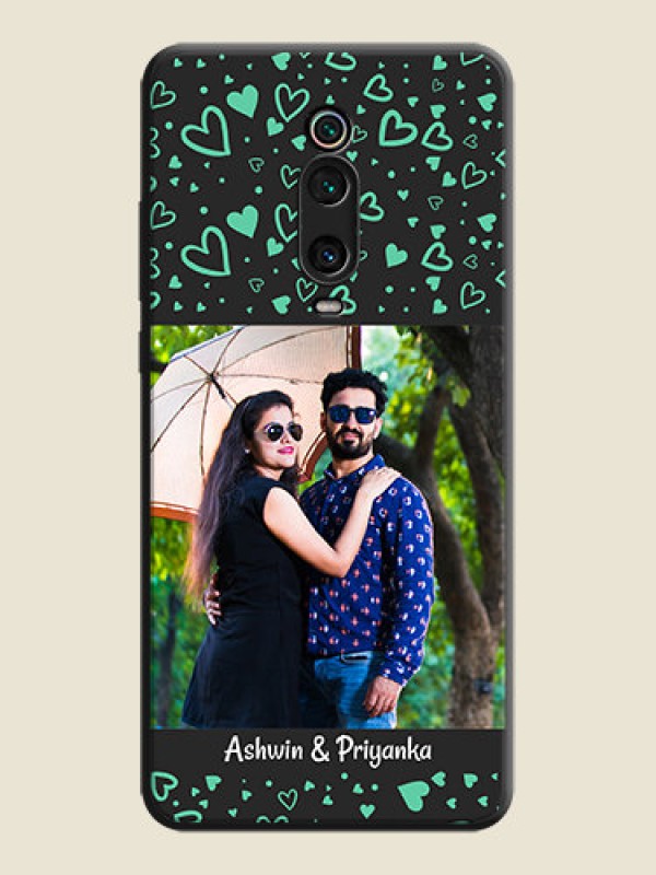 Custom Sea Green Indefinite Love Pattern - Photo on Space Black Soft Matte Mobile Cover - Redmi K20