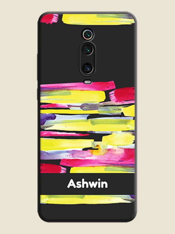 Custom Brush Coloured on Space Black Personalized Soft Matte Phone Covers - Redmi K20