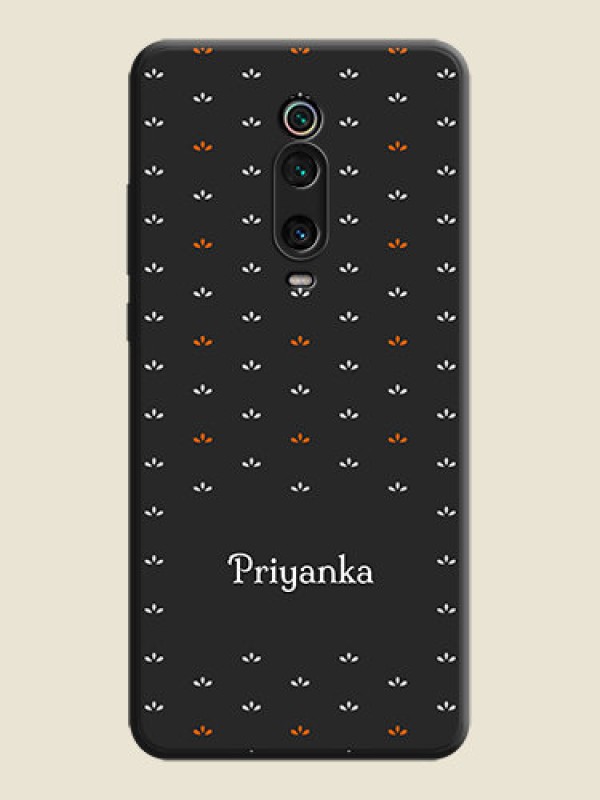 Custom Simple Pattern With Custom Text On Space Black Personalized Soft Matte Phone Covers -Xiaomi Redmi K20