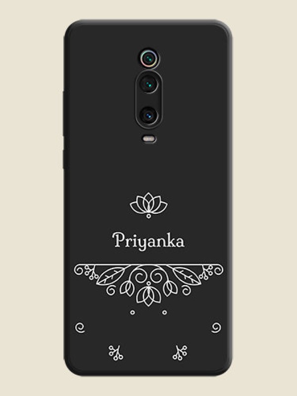 Custom Lotus Garden Custom Text On Space Black Personalized Soft Matte Phone Covers -Xiaomi Redmi K20