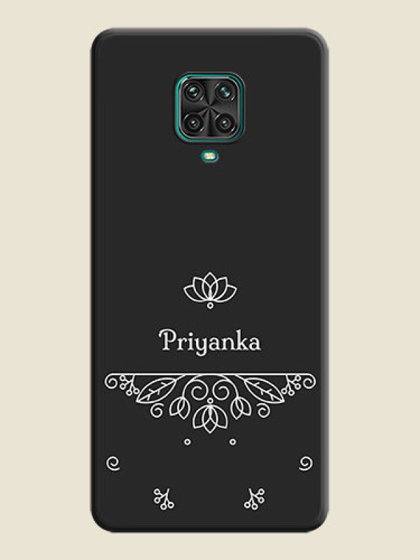 Custom Lotus Garden Custom Text On Space Black Personalized Soft Matte Phone Covers -Xiaomi Redmi Note 10 Lite