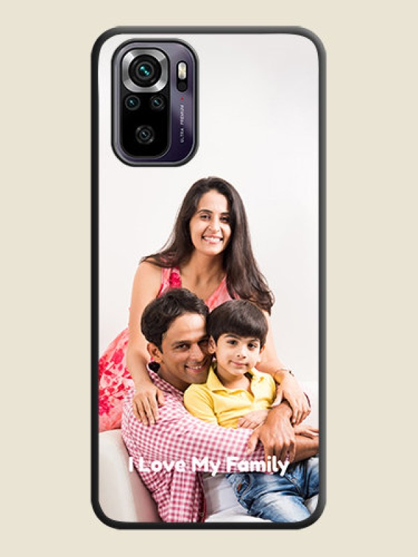 Custom Full Single Pic Upload With Text On Space Black Personalized Soft Matte Phone Covers -Xiaomi Redmi Note 10S