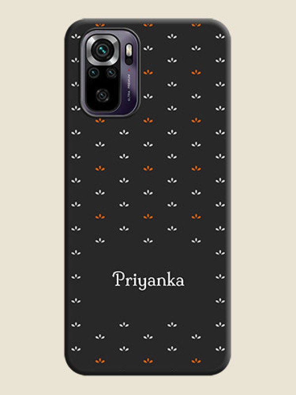Custom Simple Pattern With Custom Text On Space Black Personalized Soft Matte Phone Covers -Xiaomi Redmi Note 10S