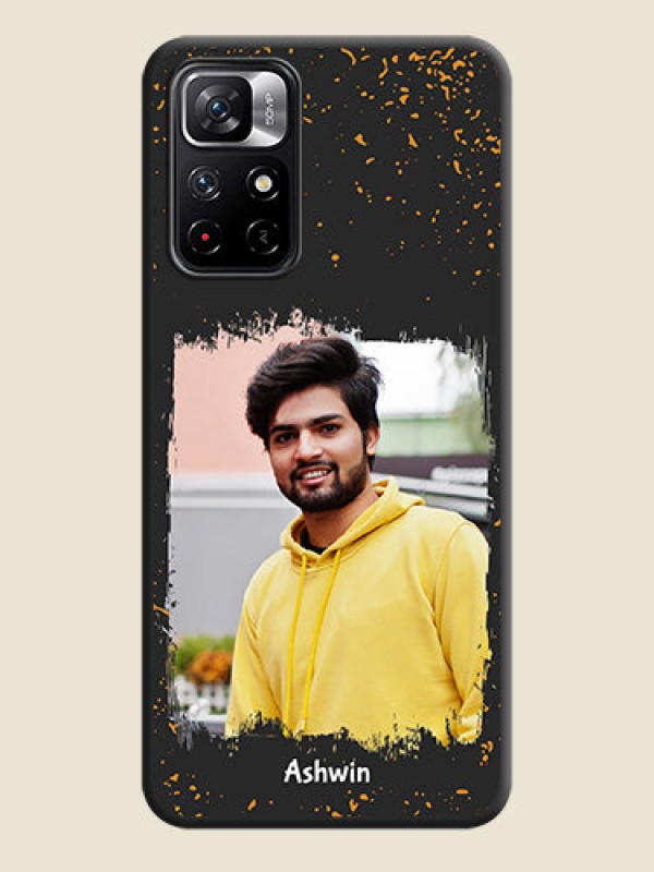 Custom Spray Free Design on Photo on Space Black Soft Matte Phone Cover - Redmi Note 11T 5G