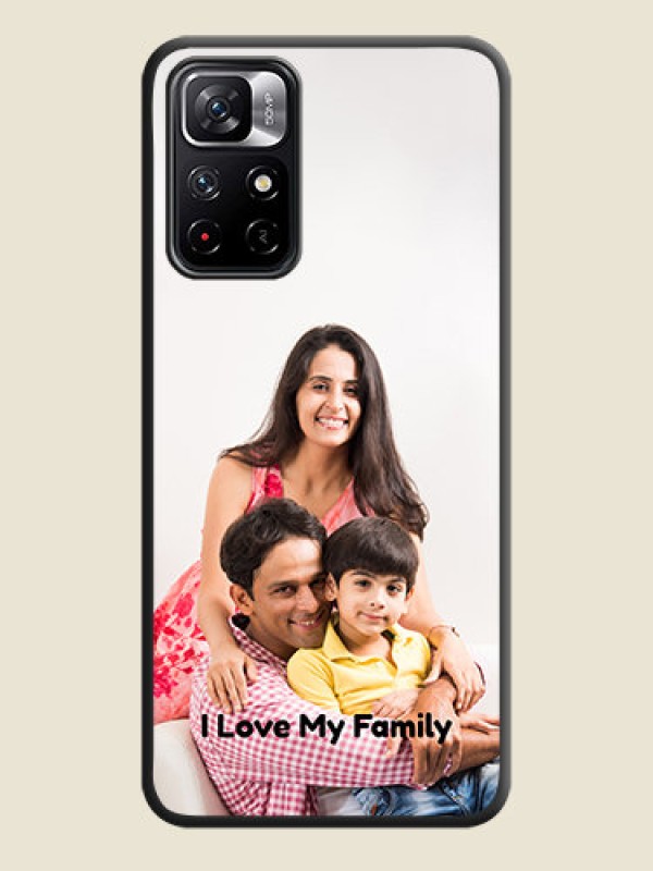 Custom Full Single Pic Upload With Text On Space Black Personalized Soft Matte Phone Covers -Xiaomi Redmi Note 11T 5G