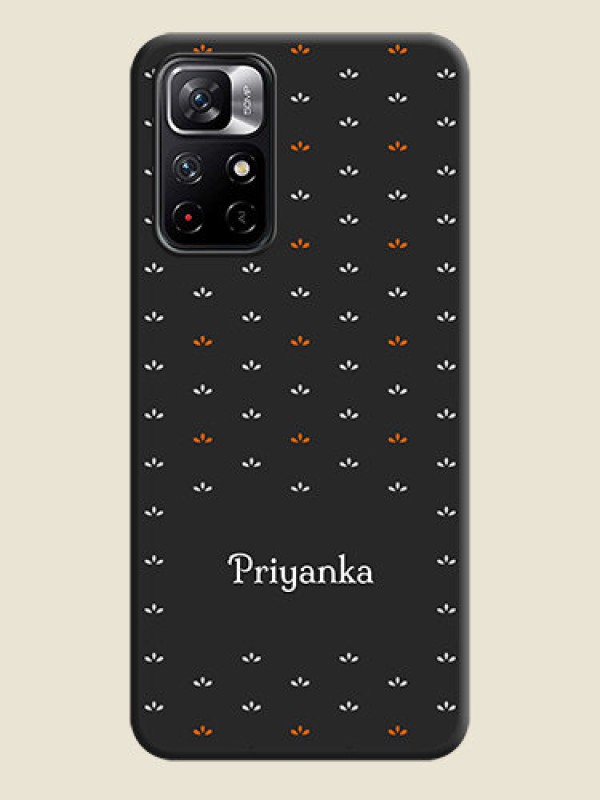 Custom Simple Pattern With Custom Text On Space Black Personalized Soft Matte Phone Covers -Xiaomi Redmi Note 11T 5G