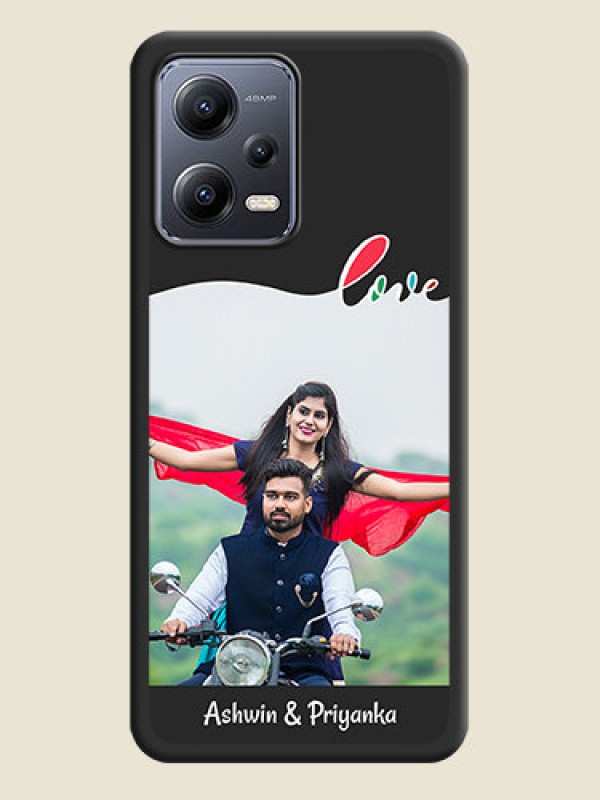 Custom Fall in Love Pattern with Picture on Photo on Space Black Soft Matte Mobile Case - Xiaomi Redmi Note 12 5G