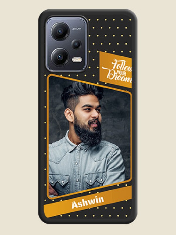 Custom Follow Your Dreams with White Dots on Space Black Custom Soft Matte Phone Cases - Xiaomi Redmi Note 12 5G