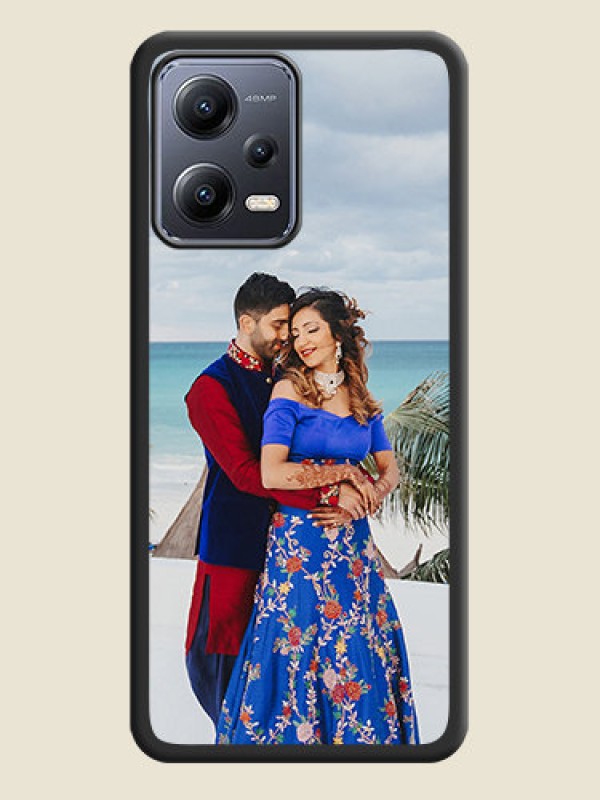 Custom Full Single Pic Upload On Space Black Personalized Soft Matte Phone Covers -Xiaomi Redmi Note 12 5G