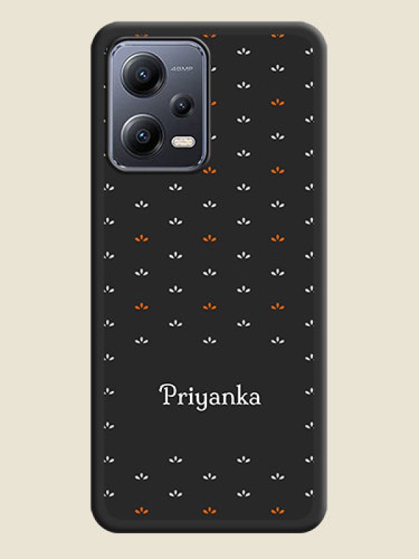 Custom Simple Pattern With Custom Text On Space Black Personalized Soft Matte Phone Covers -Xiaomi Redmi Note 12 5G