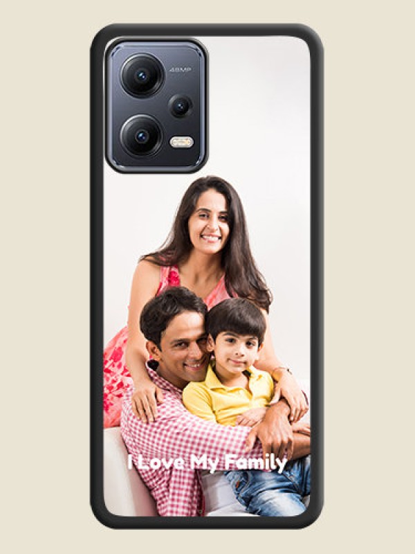 Custom Full Single Pic Upload With Text On Space Black Personalized Soft Matte Phone Covers -Xiaomi Redmi Note 12 Pro Plus 5G