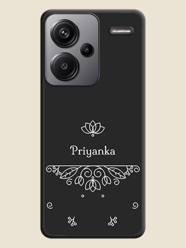 Custom Lotus Garden Custom Text On Space Black Custom Soft Matte Mobile Back Cover - Redmi Note 13 Pro Plus 5G