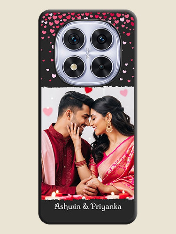 Custom Fall in Love with Your Partner on Photo On Space Black Custom Soft Matte Mobile Back Cover - Redmi Note 14 Pro 5G