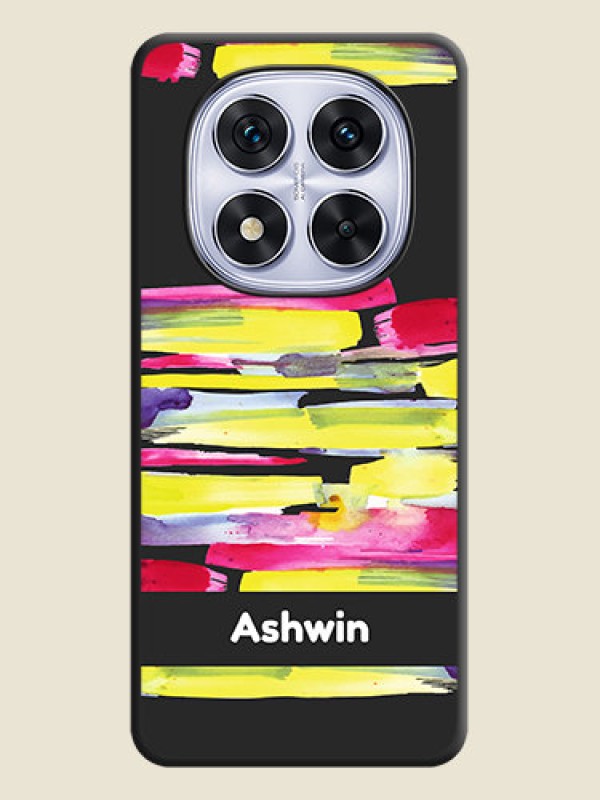 Custom Brush Coloured On Space Black Custom Soft Matte Mobile Back Cover - Redmi Note 14 Pro 5G