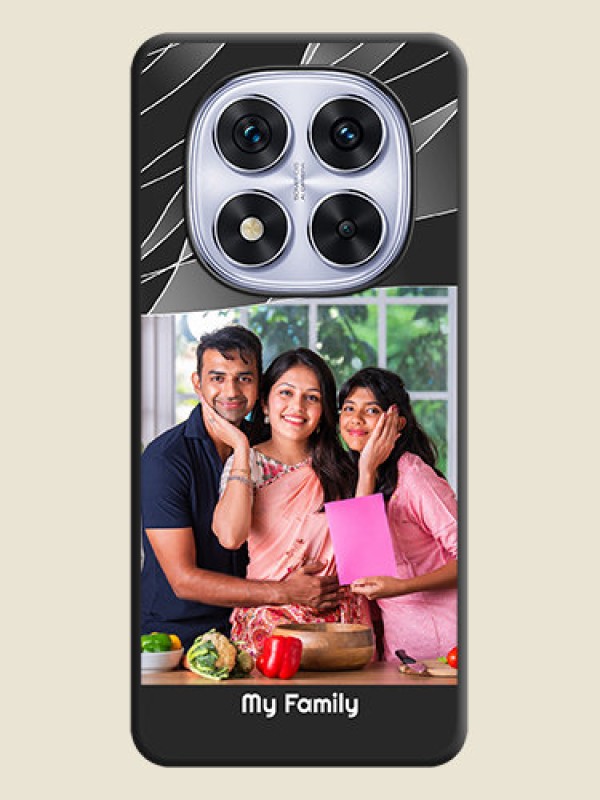 Custom Mixed Wave Lines on Photo On Space Black Custom Soft Matte Mobile Back Cover - Redmi Note 14 Pro 5G