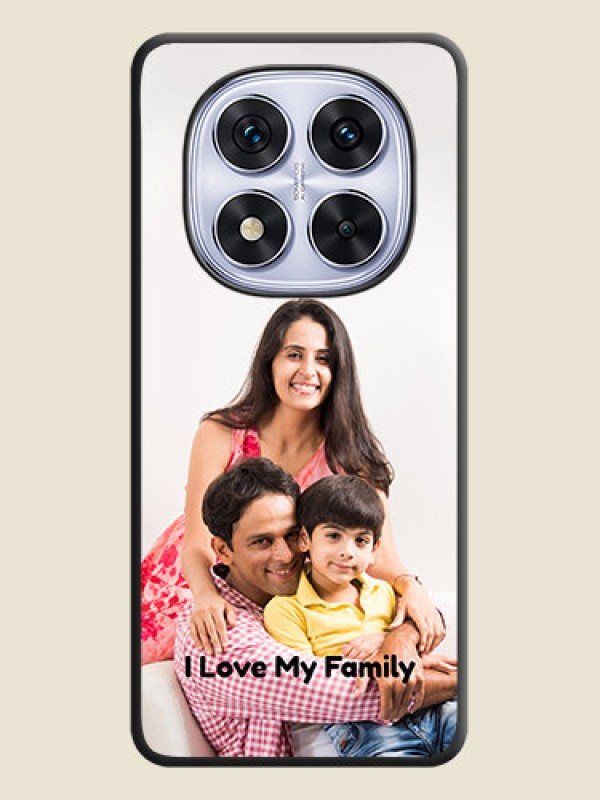 Custom Full Single Pic Upload With Text On Space Black Custom Soft Matte Mobile Back Cover - Redmi Note 14 Pro 5G