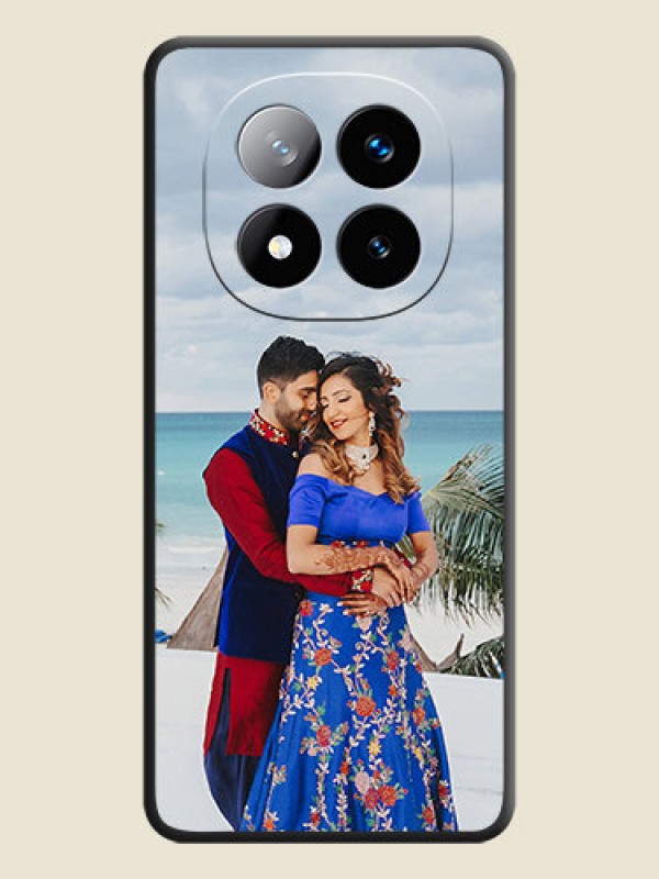 Custom Full Single Pic Upload On Space Black Custom Soft Matte Mobile Back Cover - Redmi Note 14 Pro Plus 5G