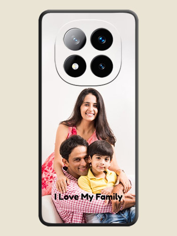 Custom Full Single Pic Upload With Text On Space Black Custom Soft Matte Mobile Back Cover - Redmi Note 14 Pro Plus 5G