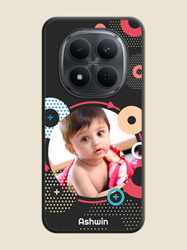 Custom Multicoloured Round Image On Space Black Custom Soft Matte Mobile Back Cover - Xiaomi Redmi Note 15 5G