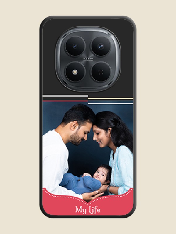 Custom Classic Plain Design with Name On Space Black Custom Soft Matte Mobile Back Cover - Xiaomi Redmi Note 15 5G