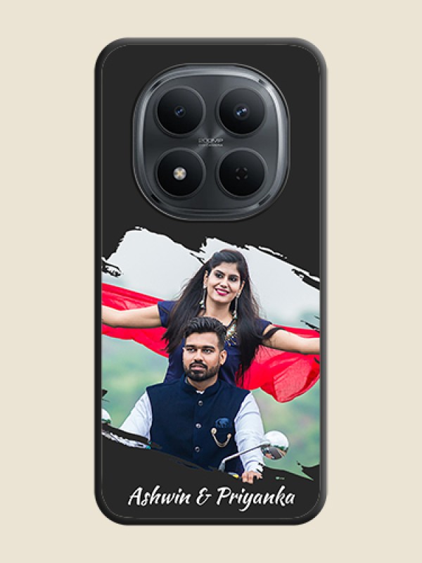 Custom Grunge Brush Strokes on Photo On Space Black Custom Soft Matte Mobile Back Cover - Xiaomi Redmi Note 15 5G