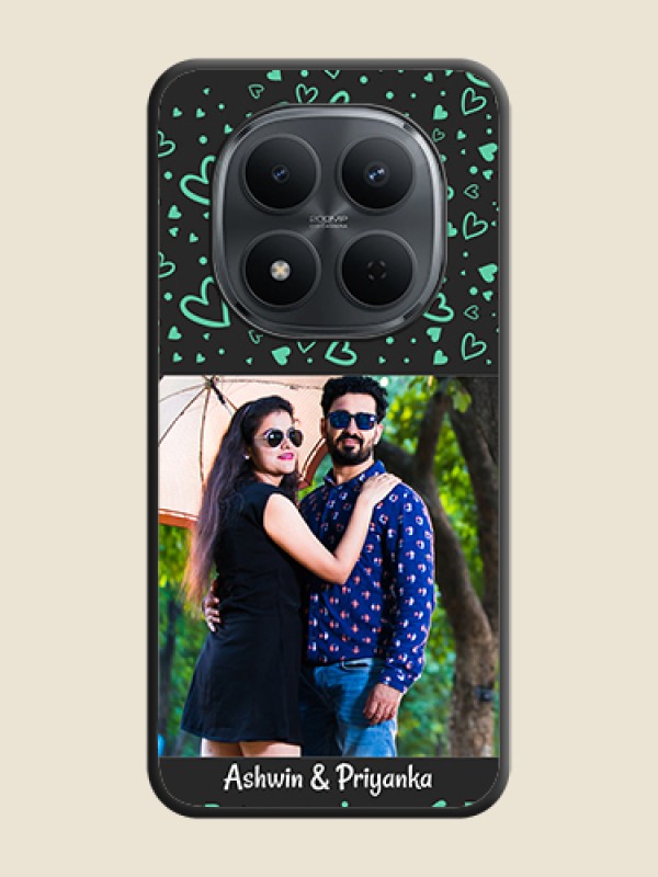 Custom Sea Green Indefinite Love Pattern on Photo On Space Black Custom Soft Matte Mobile Back Cover - Xiaomi Redmi Note 15 Pro 5G