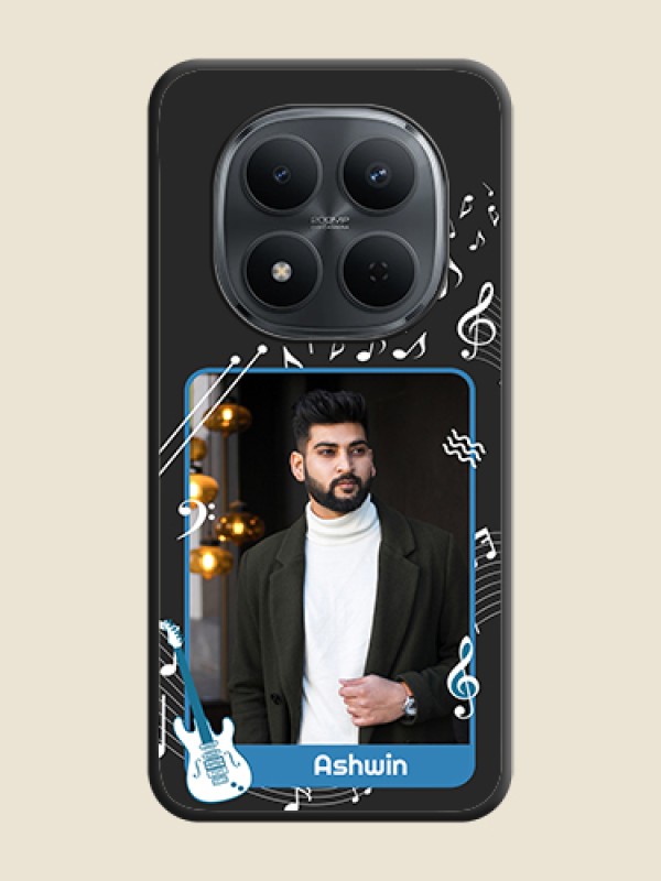 Custom Musical Theme Design with Text on Photo On Space Black Custom Soft Matte Mobile Back Cover - Xiaomi Redmi Note 15 Pro 5G