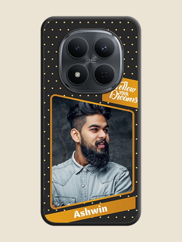 Custom Follow Your Dreams with White Dots On Space Black Custom Soft Matte Mobile Back Cover - Xiaomi Redmi Note 15 Pro 5G