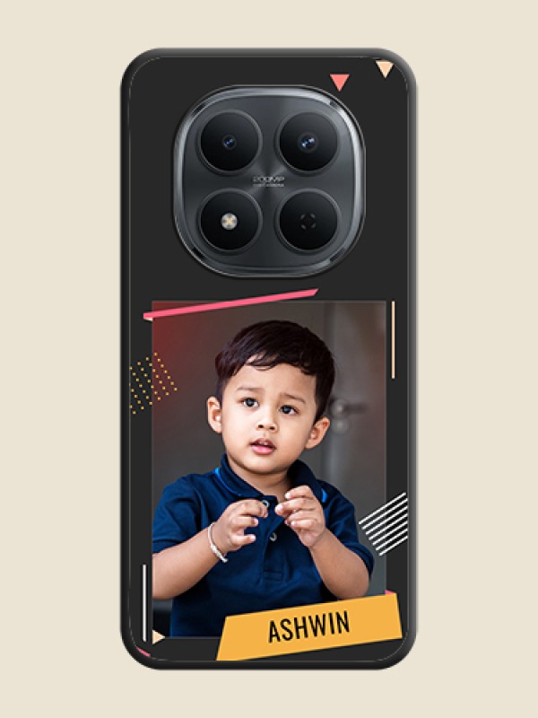 Custom Photo Frame with Triangle Small Dots on Photo On Space Black Custom Soft Matte Mobile Back Cover - Xiaomi Redmi Note 15 Pro 5G