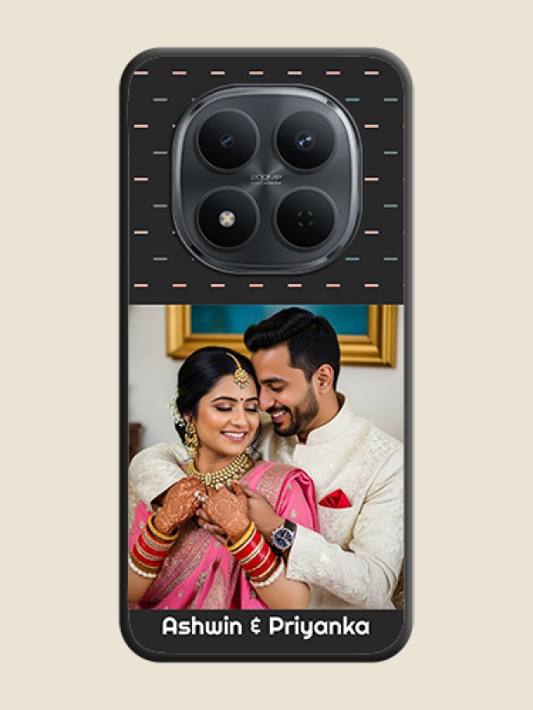 Custom Line Pattern Design with Text On Space Black Custom Soft Matte Mobile Back Cover - Xiaomi Redmi Note 15 Pro 5G