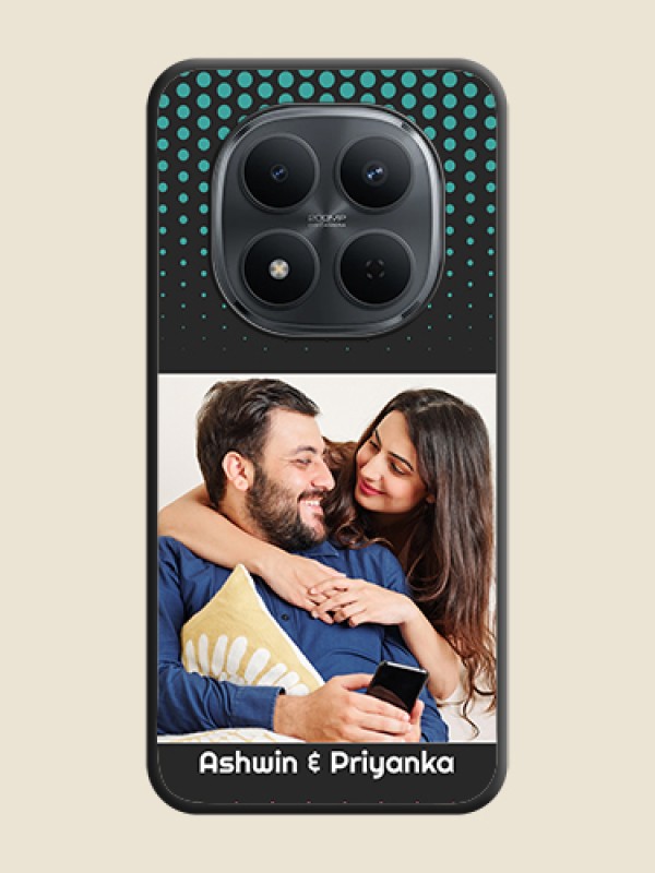 Custom Faded Dots with Grunge Photo Frame and Text On Space Black Custom Soft Matte Mobile Back Cover - Xiaomi Redmi Note 15 Pro 5G