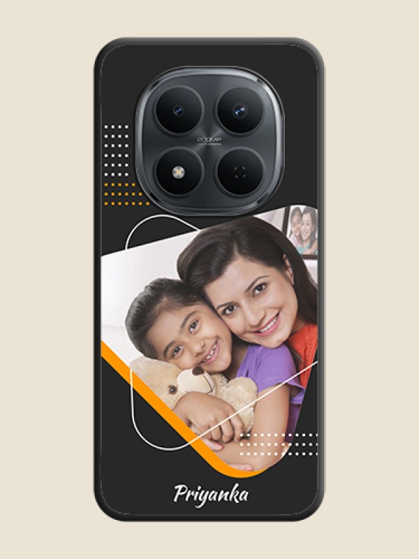 Custom Yellow Triangle on Photo On Space Black Custom Soft Matte Mobile Back Cover - Xiaomi Redmi Note 15 Pro 5G