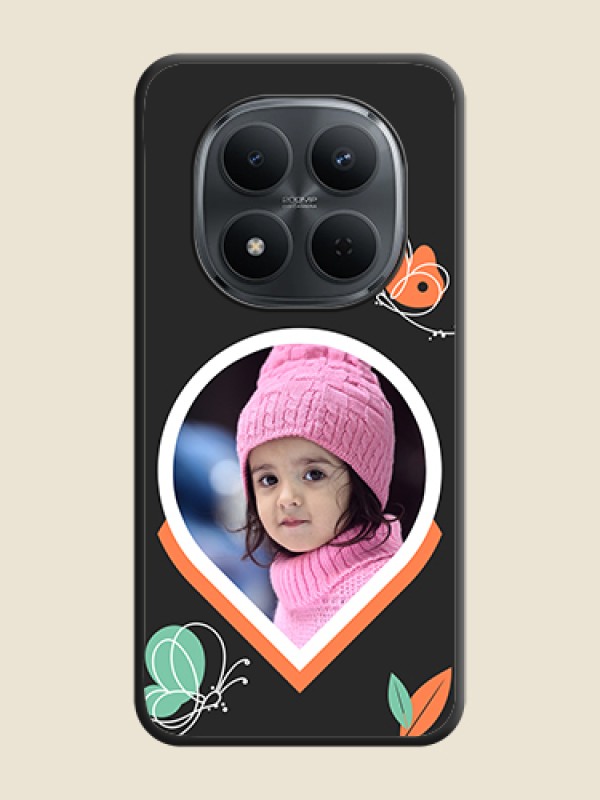 Custom Upload Pic With Simple Butterly Design On Space Black Custom Soft Matte Mobile Back Cover - Xiaomi Redmi Note 15 Pro 5G