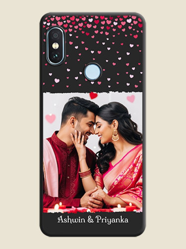 Custom Fall in Love with Your Partner on Photo On Space Black Custom Soft Matte Mobile Back Cover - Xiaomi Redmi Note 5 Pro