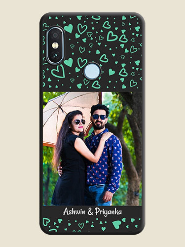 Custom Sea Green Indefinite Love Pattern on Photo On Space Black Custom Soft Matte Mobile Back Cover - Xiaomi Redmi Note 5 Pro
