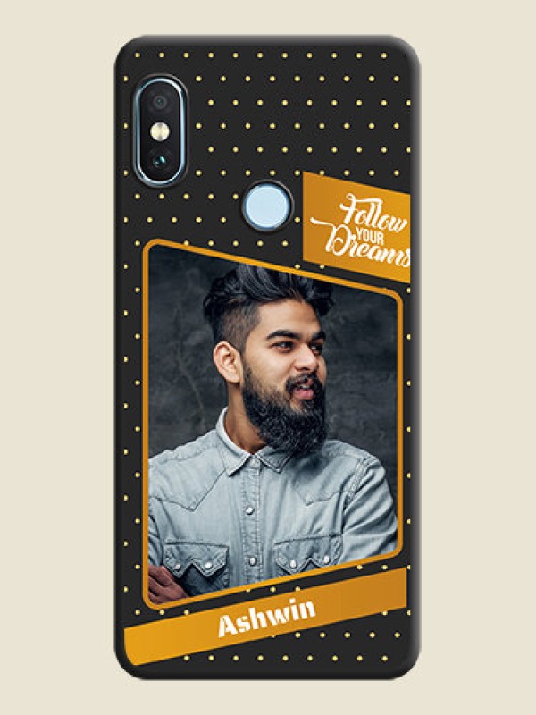 Custom Follow Your Dreams with White Dots On Space Black Custom Soft Matte Mobile Back Cover - Xiaomi Redmi Note 5 Pro