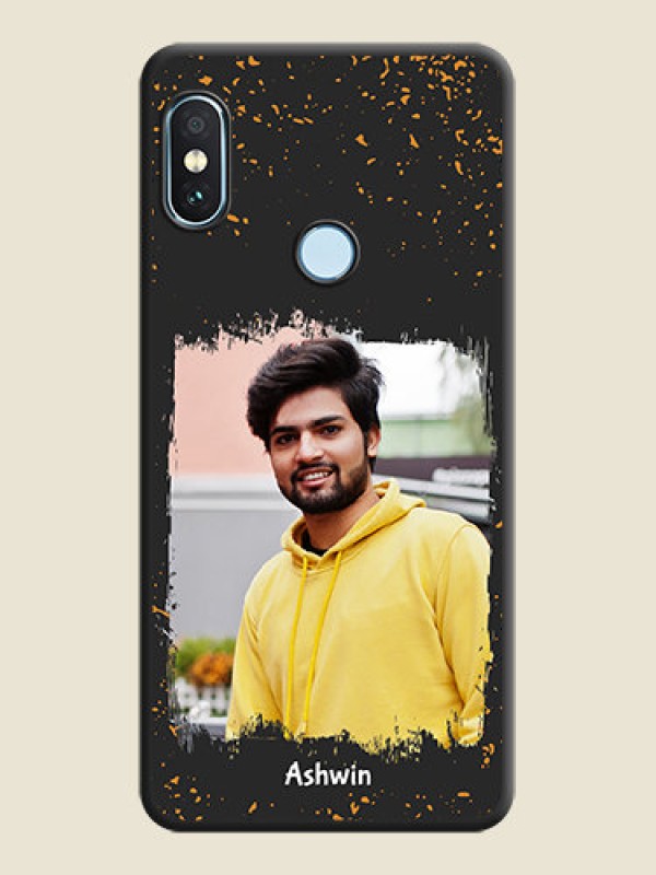 Custom Spray Free Design on Photo On Space Black Custom Soft Matte Mobile Back Cover - Xiaomi Redmi Note 5 Pro