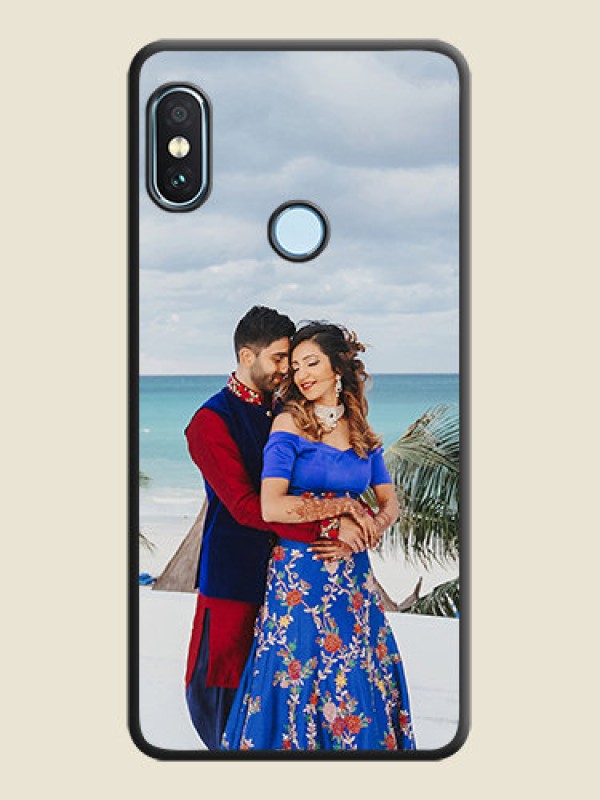 Custom Full Single Pic Upload On Space Black Custom Soft Matte Mobile Back Cover - Xiaomi Redmi Note 5 Pro