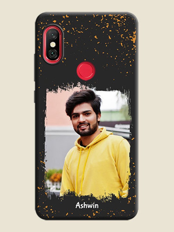 Custom Spray Free Design - Photo on Space Black Soft Matte Phone Cover - Redmi Note 6 Pro