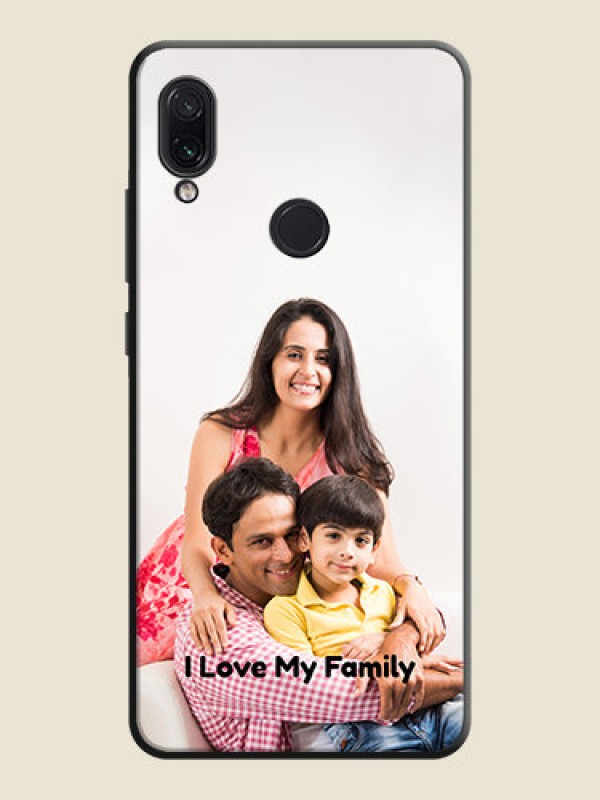 Custom Full Single Pic Upload With Text On Space Black Personalized Soft Matte Phone Covers -Xiaomi Redmi Note 7