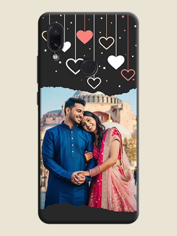 Custom Love Hangings with Splash Wave Picture on Space Black Custom Soft Matte Phone Back Cover - Redmi Note 7S