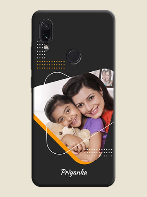 Custom Yellow Triangle - Photo on Space Black Soft Matte Phone Cover - Redmi Note 7S