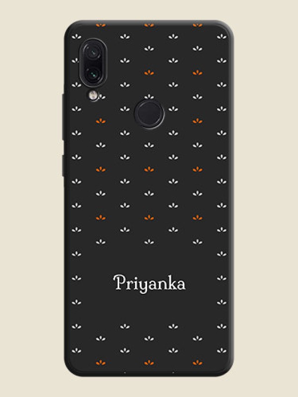 Custom Simple Pattern With Custom Text On Space Black Personalized Soft Matte Phone Covers -Xiaomi Redmi Note 7S