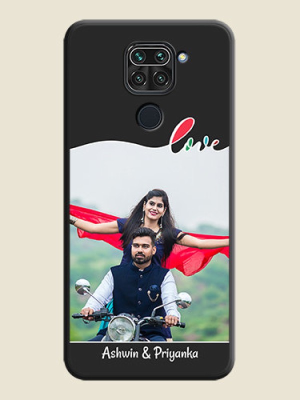 Custom Fall in Love Pattern with Picture on Photo on Space Black Soft Matte Mobile Case - Redmi Note 9