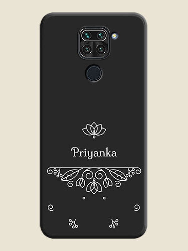 Custom Lotus Garden Custom Text On Space Black Personalized Soft Matte Phone Covers -Xiaomi Redmi Note 9