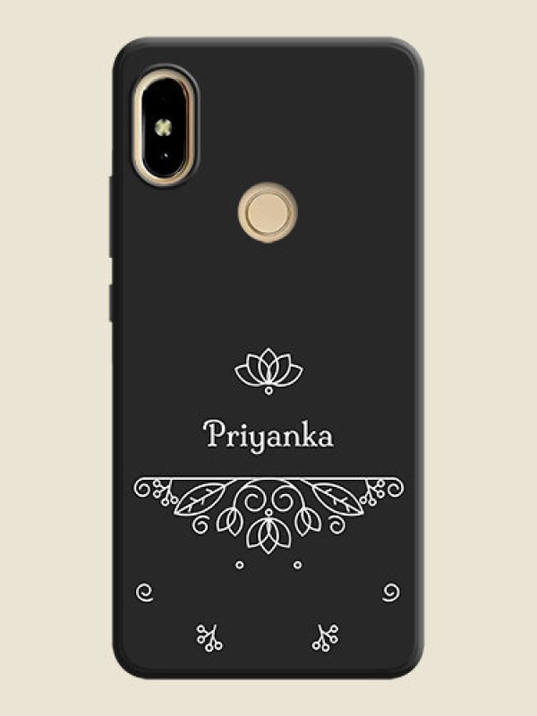 Custom Lotus Garden Custom Text On Space Black Personalized Soft Matte Phone Covers -Xiaomi Redmi S2