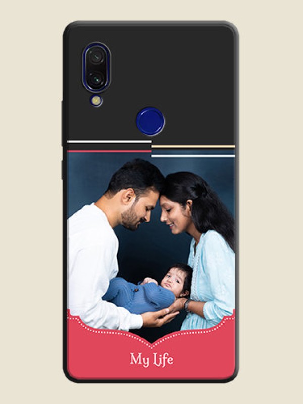 Custom Classic Plain Design with Name - Photo on Space Black Soft Matte Phone Cover - Redmi Y3