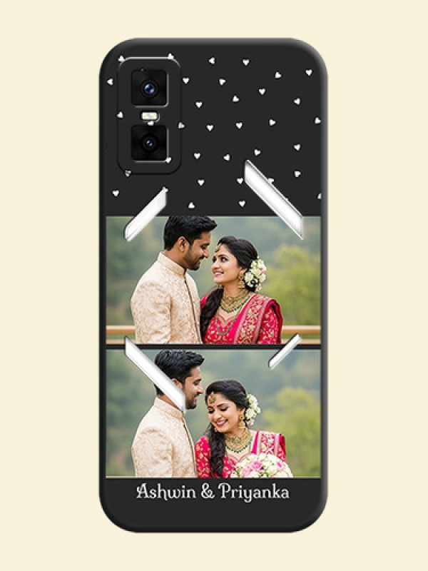 Miniature Love Symbols with Name On Space Black Custom Soft Matte Mobile Back Cover - Infinix GT 30 Pro 5G