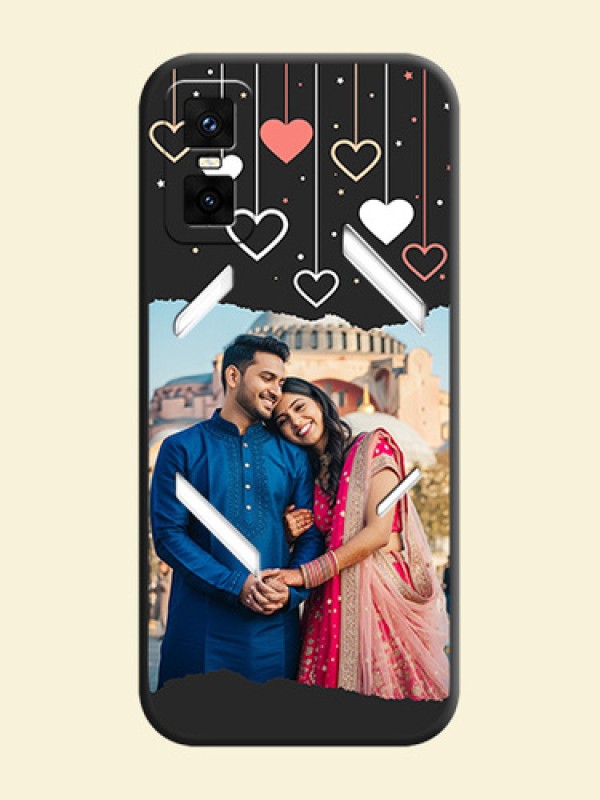 Love Hangings with Splash Wave Picture On Space Black Custom Soft Matte Mobile Back Cover - Infinix GT 30 Pro 5G